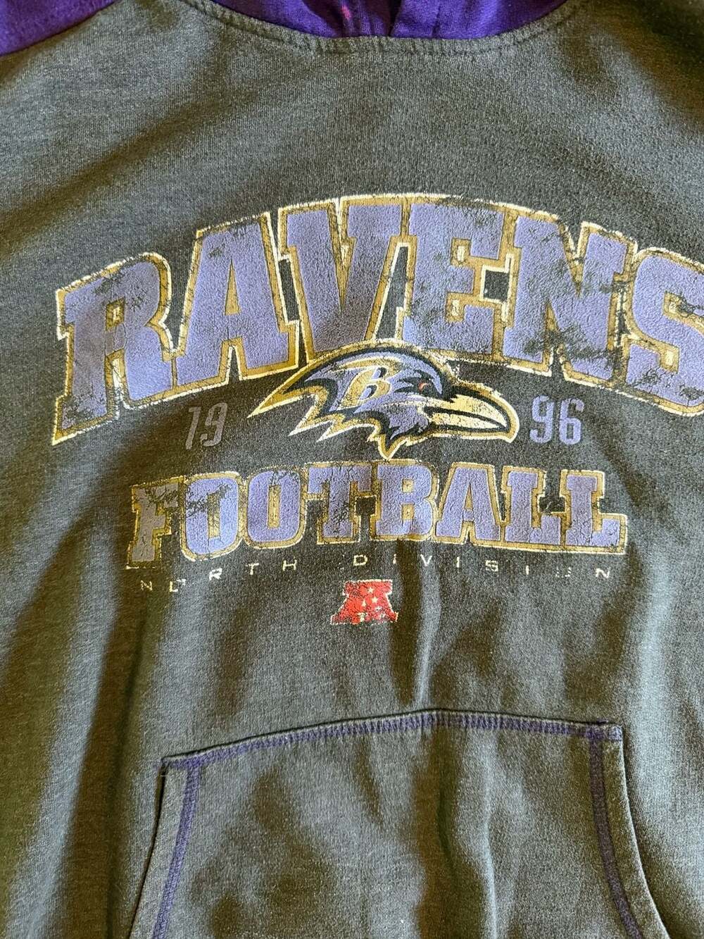 Vintage 1996 Baltimore Ravens NFL Team Apparel Hoodie Sweatshirt